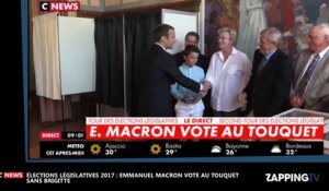 Législatives 2017 : Emmanuel Macron seul vote au Touquet, Brigitte Macron absente (Vidéo)