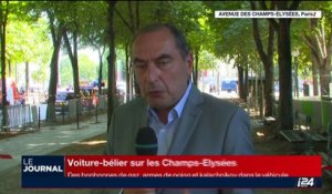 Voiture-bélier sur les Champs-Élysées: des bonbonnes de gaz, des armes de poing et une kalachnikov retrouvés dans le véhicule