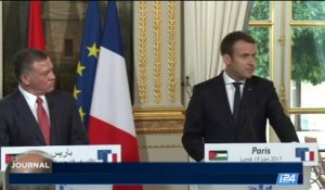 Diplomatie: Emmanuel Macron s'est entretenu avec le roi de Jordanie
