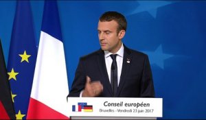 Macron à Bruxelles : "Quand l'Allemagne et la France parlent de la même voix, l'Europe peut avancer"