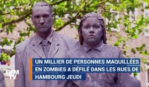 Grimés en zombies, ils déambulent dans les rues de Hambourg pour militer contre le G20