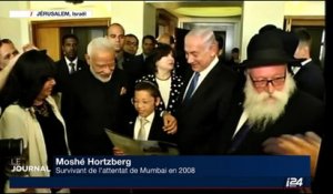 Israël - Visite du Premier ministre: Narendra Modi rend visite au fils des victimes de l'attentat de Bombay
