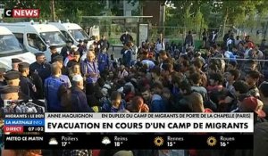 Vaste opération pour déloger plusieurs centaines de migrants installés depuis plusieurs semaines porte de La Chapelle à