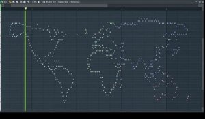 Musique jouée avec la carte du monde en MIDI.. LOL