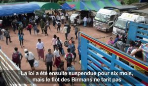 Thaïlande: des milliers d'illégaux birmans rentrent chez eux