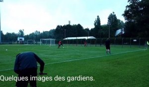 Entrainement des gardiens lors du stage du Standard de Liège au Touquet