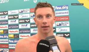 Championnat du monde Budapest 2017 - 10km eau libre - La réaction de David Aubry après sa 6ème place