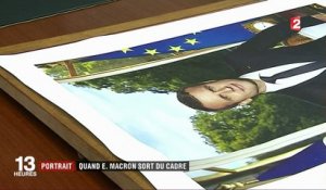 Le portrait officiel d'Emmanuel Macron sort du cadre