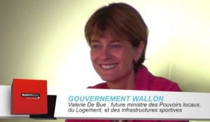 Valérie De Bue (MR) devient ministre des Pouvoirs locaux, du Logement et des Infrastructures sportives.