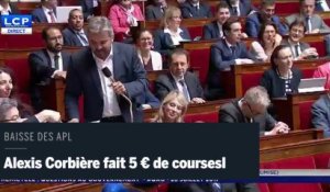 APL : Alexis Corbière a montré aux députés ce qu'on achetait pour 5 euros