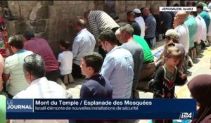 Mont du Temple / Esplanade des Mosquées: les fidèles retournent prier à l'intérieur
