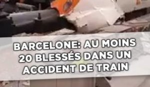 Barcelone: Au moins 20 blessés dans un accident de train