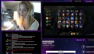 AnaPlaying se brule les cheveux pendant un live Twitch