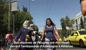 Grèce: manifestation de réfugiés syriens