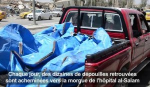 Des ruines à la morgue, à la recherche des disparus de Mossoul