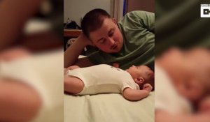 Un bébé vomit dans le visage de son père ! LOL