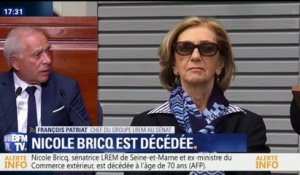 Les sénateurs LREM "sous le choc" après la disparition de Nicole Bricq
