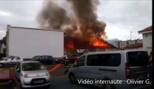 Ciboure (64) : un violent incendie ravage un entrepôt