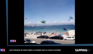 Une tornade de sable sème la panique sur la plage d'Antibes (vidéo)