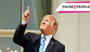 Donald Trump regarde l'éclipse solaire sans lunettes de protection !