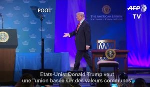 Donald Trump veut une "union basée sur des valeurs communes"