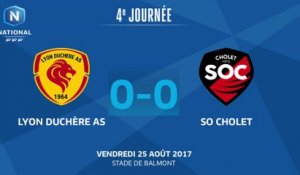 J4 : Lyon Duchère AS - SO Cholet (0-0), le résumé