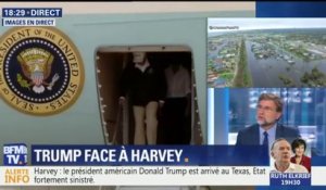 Tempête Harvey: Donald Trump est arrivé au Texas