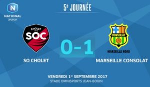 J5 : SO Cholet – GS Marseille Consolat (0-1), le résumé
