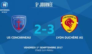 J5 : US Concarneau - Lyon Duchère AS (2-3),le résumé