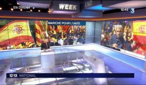 Barcelone : plusieurs dizaines de milliers de manifestants contre l'indépendance