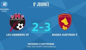 J6 : Vendée Les Herbiers Football – Rodez Aveyron Football (2 - 3), le résumé