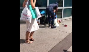 À Marseille, Evra vient en aide aux sans-abris