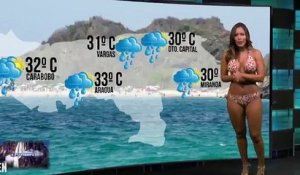 Elle remonte les audiences de la météo en présentant en petite tenue !!