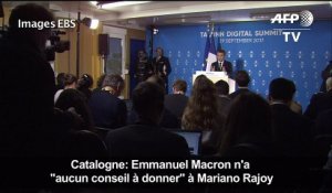 Catalogne: Macron "n'a pas de conseil à donner à Rajoy"
