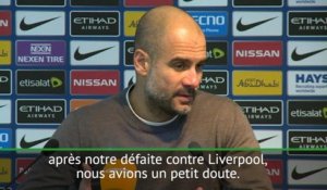 24e j. - Guardiola : "Nous avions un petit doute"