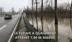 La Garonne en crue à Marmande (47)