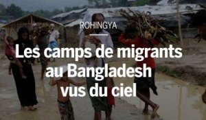 Rohingya : les camps de migrants au Bangladesh vus du ciel