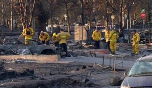 Californie: un quartier de Santa Rosa réduit en cendres
