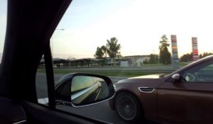 Grosse surprise pendant une course entre une Tesla et une BMW.