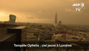 Tempête Ophelia: ciel jaune à Londres