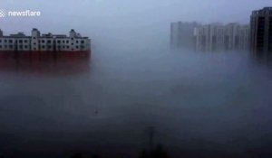 Légère pollution en Chine.. on voit plus les gratte-ciels à Xingtai City
