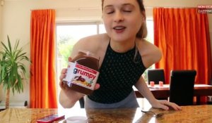 Une youtubeuse engloutit un pot de pâte à tartiner en moins de trois minutes ! (vidéo)