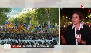 Mise sous tutelle de la Catalogne : les indépendantistes manifestent à Barcelone