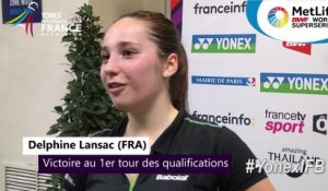 Yonex IFB : Interview de Delphine Lansac - 1er tour qualifications