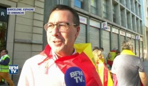 "Il faut qu’on arrête de se cacher", des unionistes expliquent pourquoi ils manifestent à Barcelone