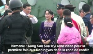 Rohingyas: première visite de Suu Kyi dans la zone du conflit