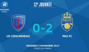 J12 : US Concarneau - Pau FC (0-2), le résumé