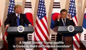 Trump qualifie la Corée du Nord de "menace mondiale"