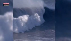 Un champion de surf se brise le dos dans une énorme vague, les images chocs ! (Vidéo)