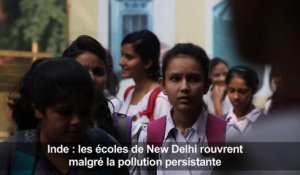Inde: les écoles de New Delhi rouvrent malgré la pollution
